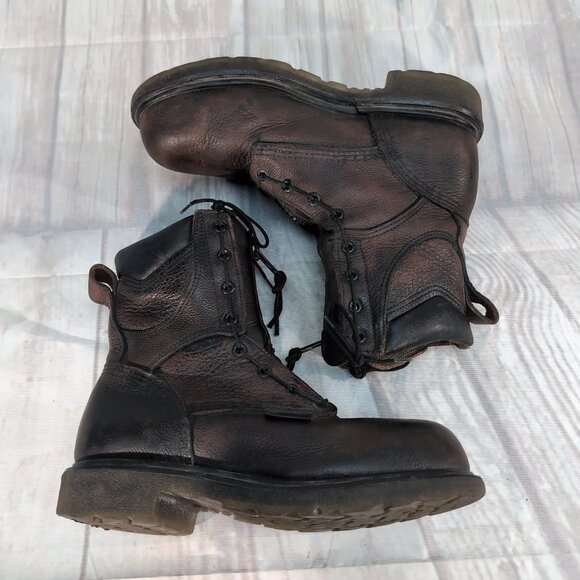 Red Wing Shoes Gore-Tex Steel Toe Work Boots Brown Leather - Picture 7 of 15